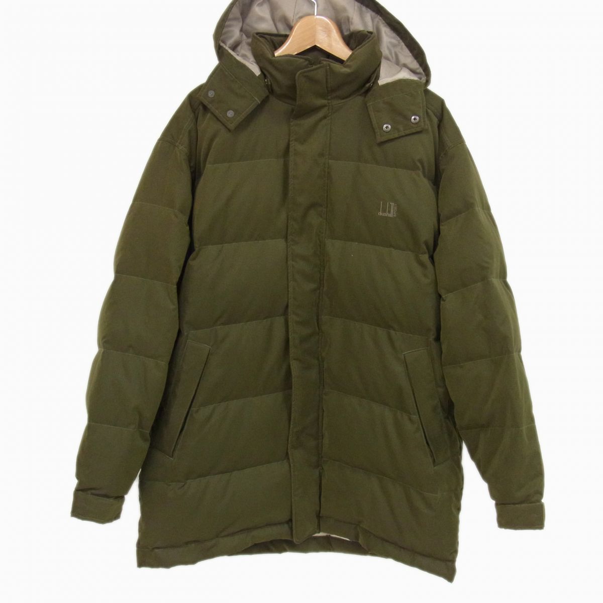 【中古】90年代◇dunhill ダウン パーカージャケット カーキ オーバーサイズ 大きめ ダンヒル スポーツ ゴルフ アウトドア メンズ 羽毛