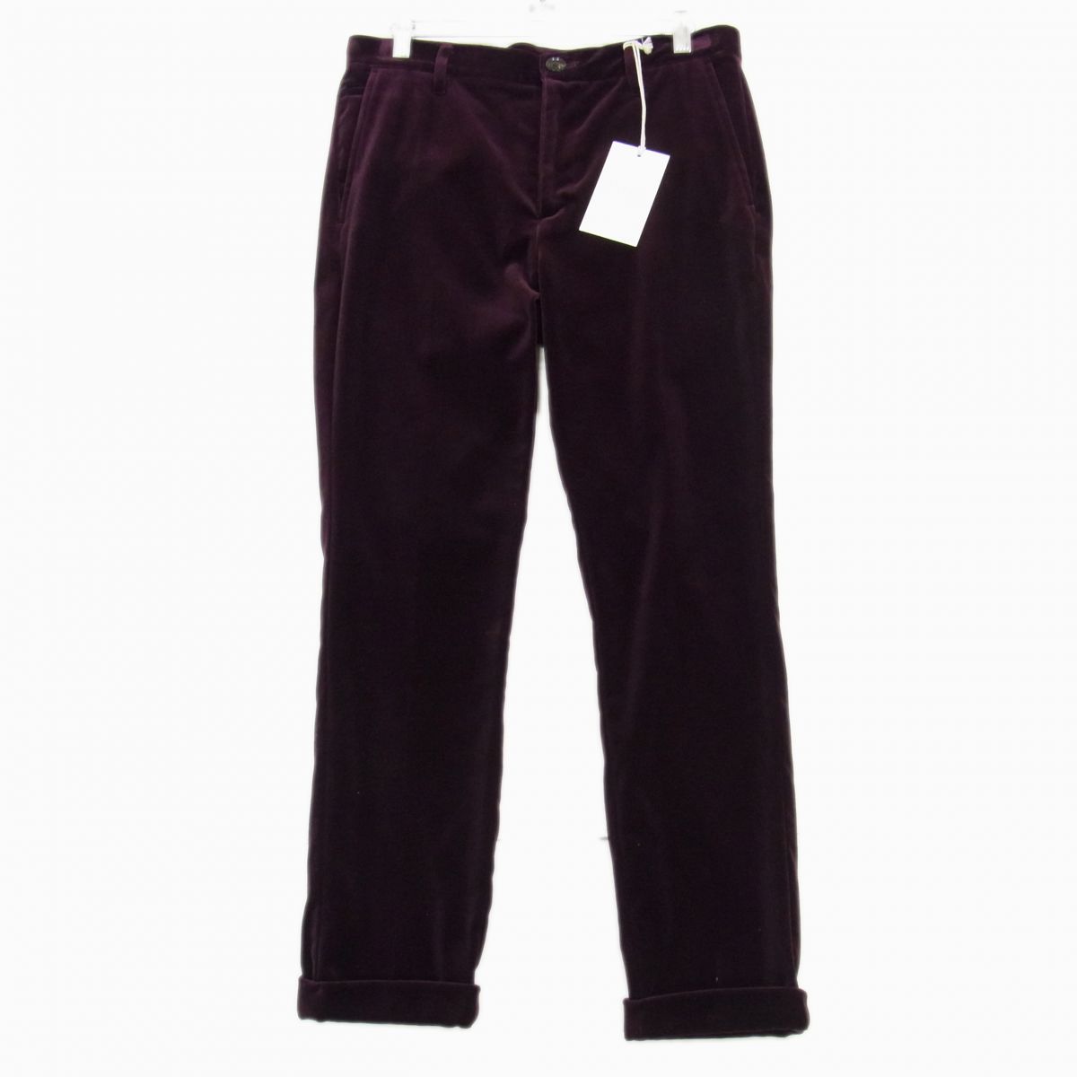 【未使用】◇JANIS&Co. VELOR PARTY TROUSER ベロアパンツ バーガンディー ジャニスアンドカンパニー メンズ