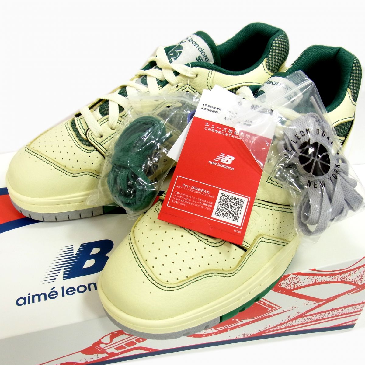【未使用】◇Aim Leon Dore×new balance 550 ローカットスニーカー エメレオンドレ×ニューバランス シューレース2本 箱付き メンズ 27.0cm|ユーズドセレクトショップ BLUE