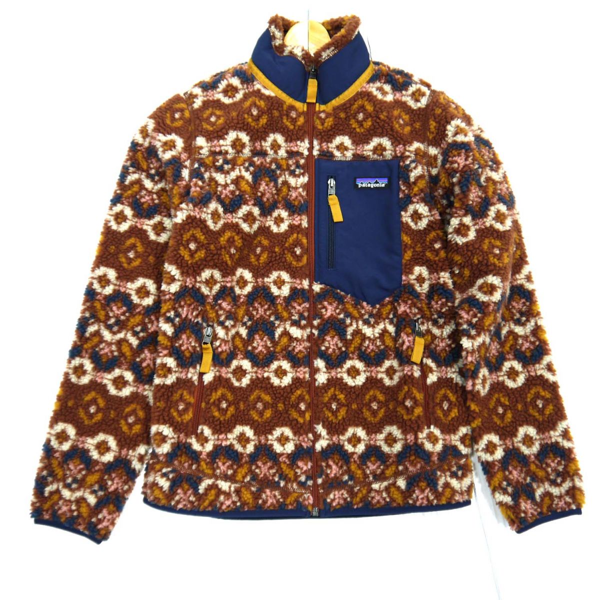 【未使用】◆patagonia パタゴニア クラシック・レトロX・ジャケット フリースジャケット 23074FA19 総柄 アウトドア レディース｜ユーズドセレクトショップ BLUE