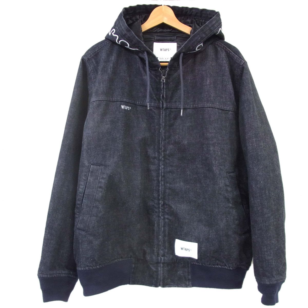 【中古】美品◆WTAPS ダブルタップス 20AW ファイヤーパターン刺繍 ジップアップ アクティブジャケット デニム 日本製 メンズ｜ユーズドセレクトショップ BLUE
