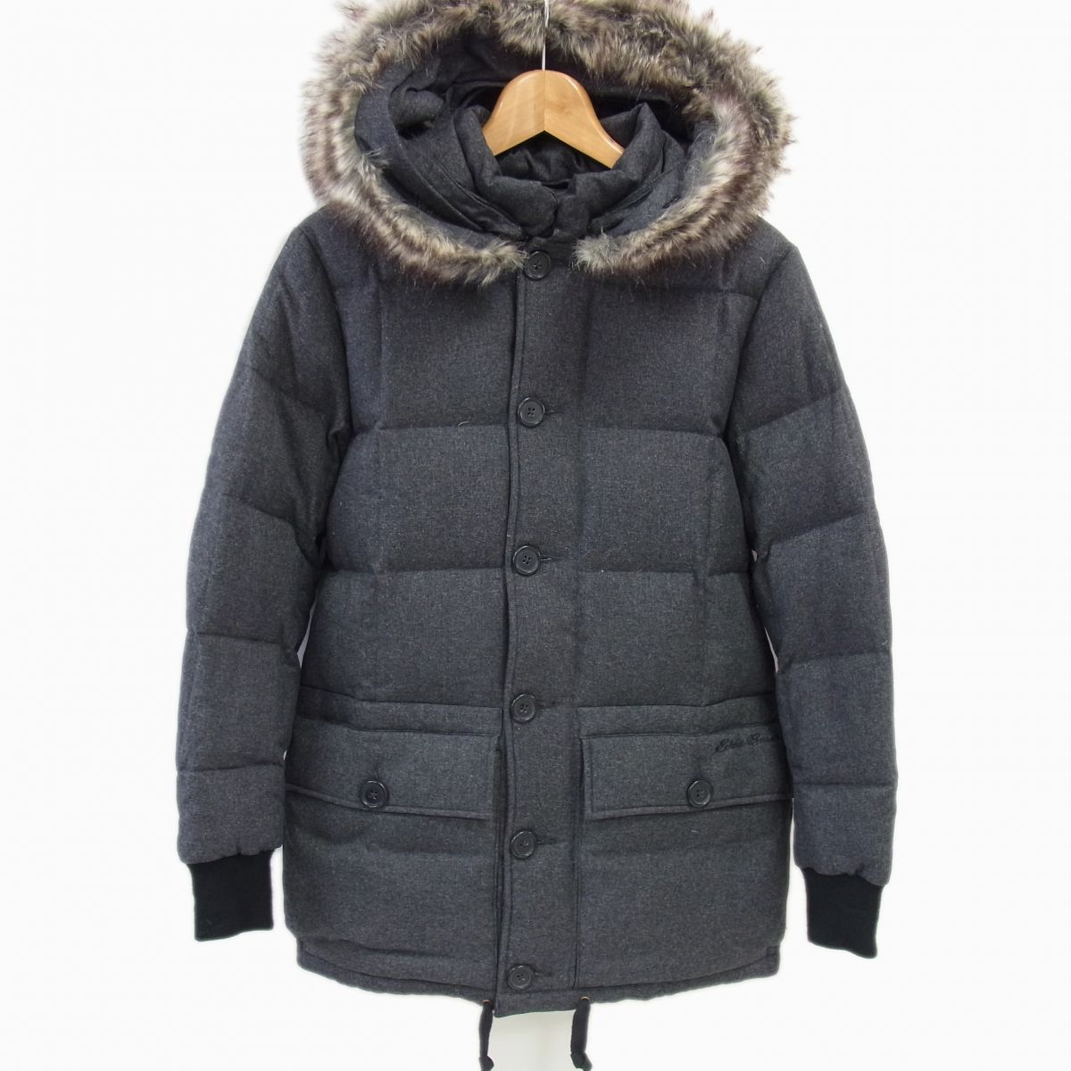 【中古】美品 ◇Eddie Bauer カラコラムダウン ジャケット フードファー 17年モデル 復刻 希少 日の出タグ EB ORIGINALS エディーバウアー｜ユーズドセレクトショップ BLUE