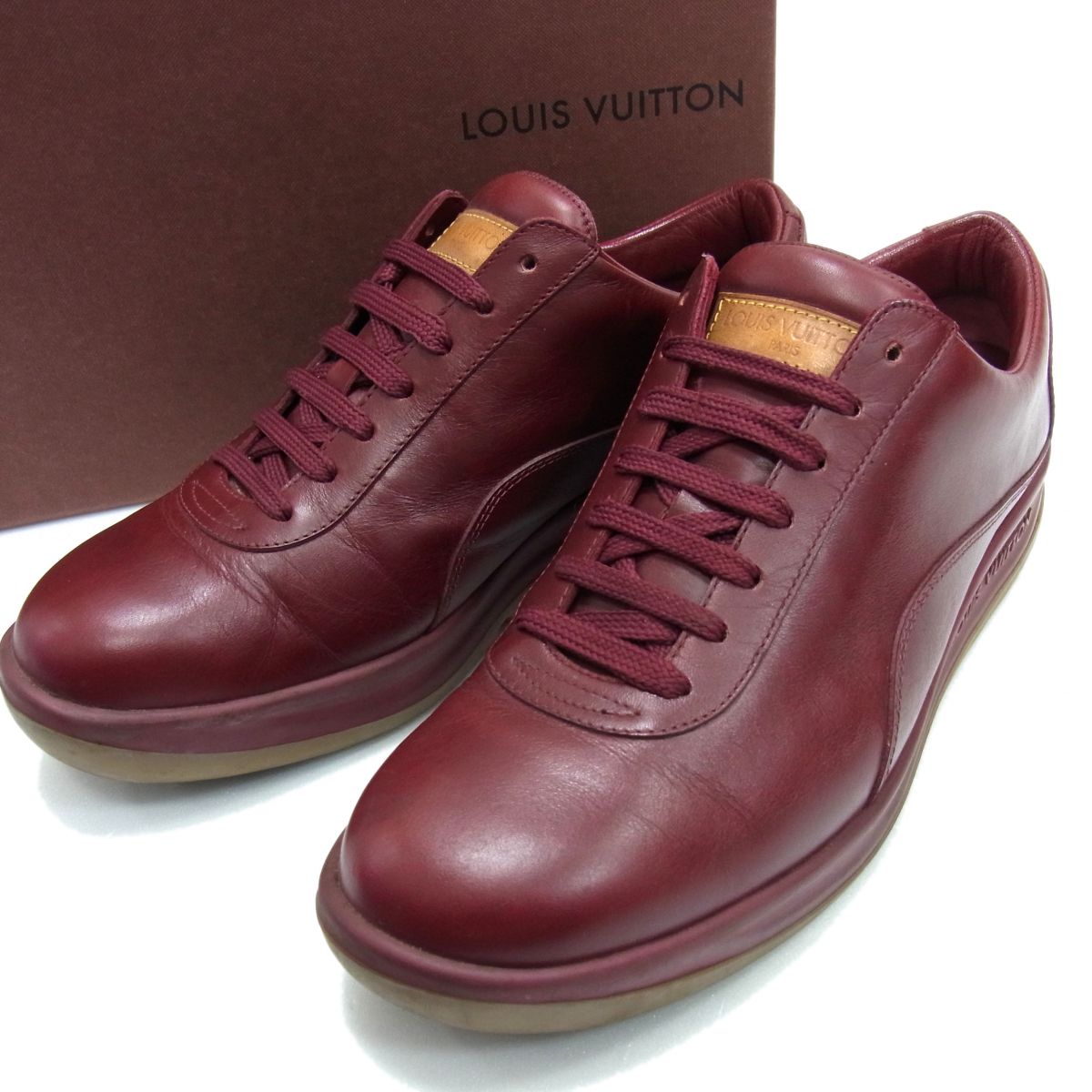 【中古】☆LOUIS VUITTON ルイヴィトン レザースニーカー 39 イタリア製 レディース 本革 ローカット 高級感 BA0021 シューズ 靴|ユーズドセレクトショップ BLUE