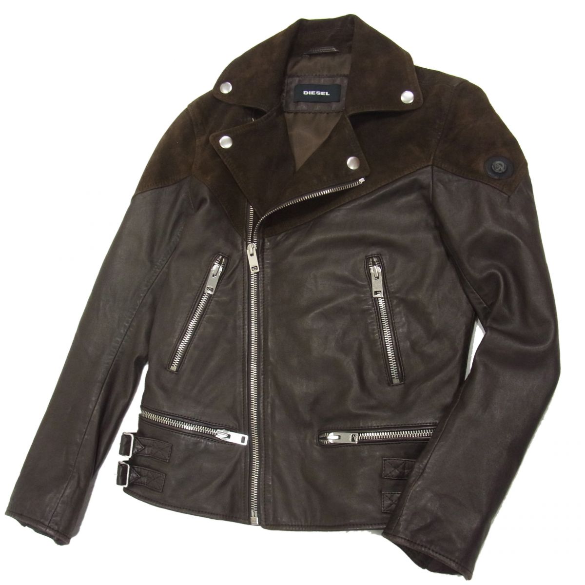 断捨離にて特別価格！DIESEL ナイロン ライダースコート DIESEL ディーゼル ナイロン ライダースジャケット J-SOFORI-NEW