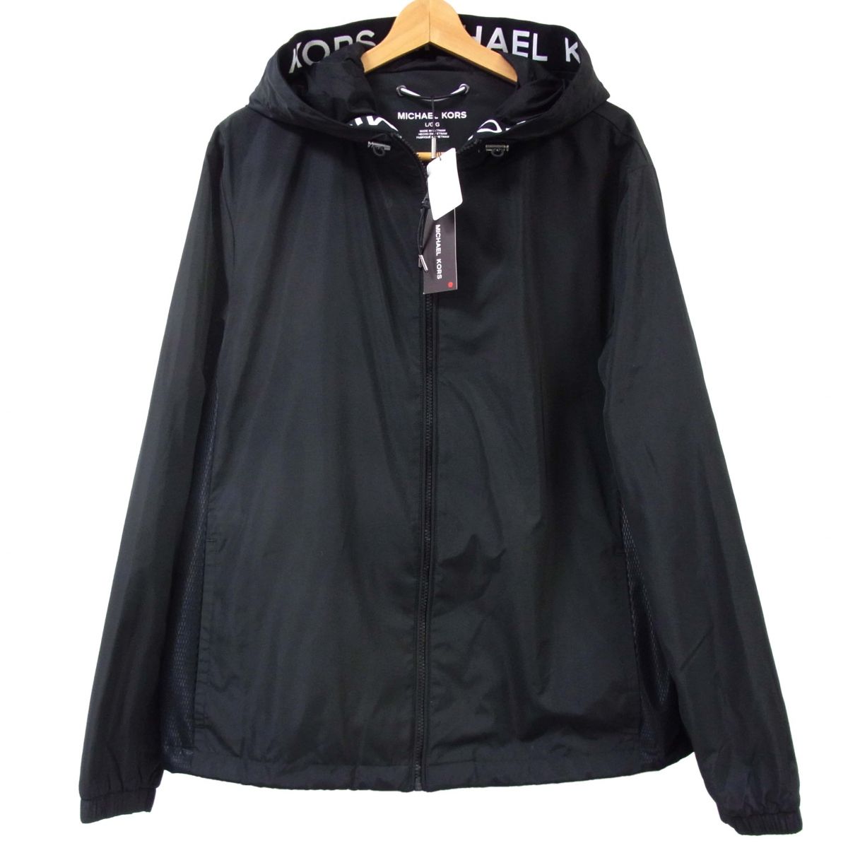 【未使用】 ◆MICHAEL KORS マイケルコース メッシュ ウインドブレーカー 切替 ジップジャケット フーディー メンズ