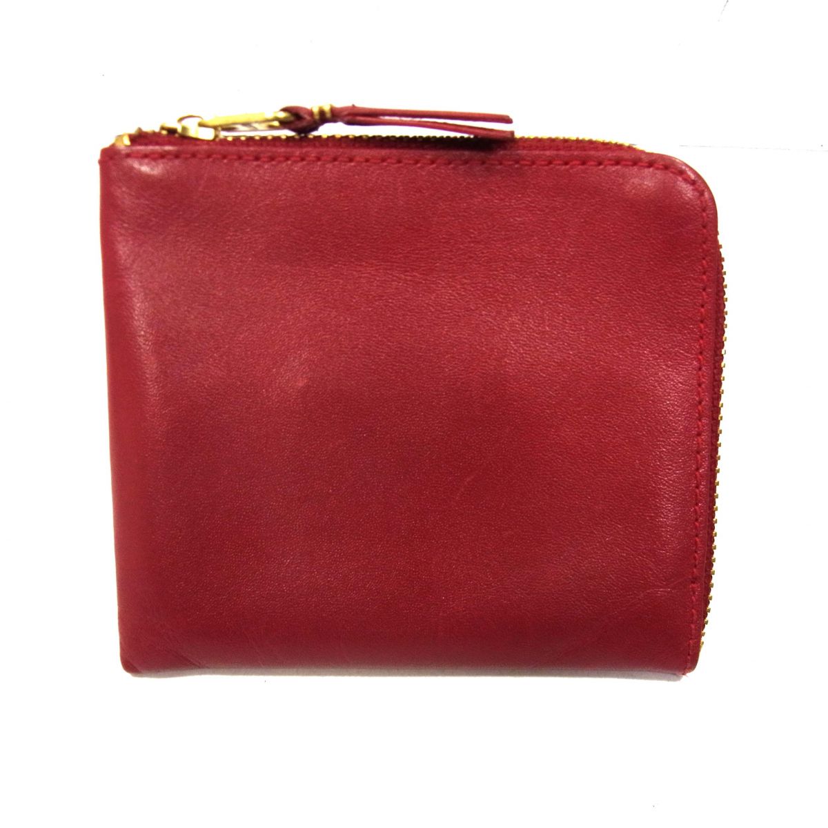 【中古】◆COMME des GARCONS コムデ給仕 なめし革コインケース L字ジップ 紙入れ 牛皮 レディース メンズ