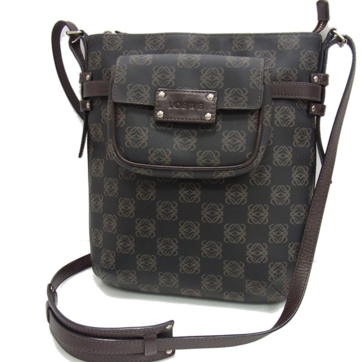【中古】☆LOEWE ロエベ ショルダーバッグ リピートアナグラム ポーチ付き ショルダーバッグ レディース 斜め掛け