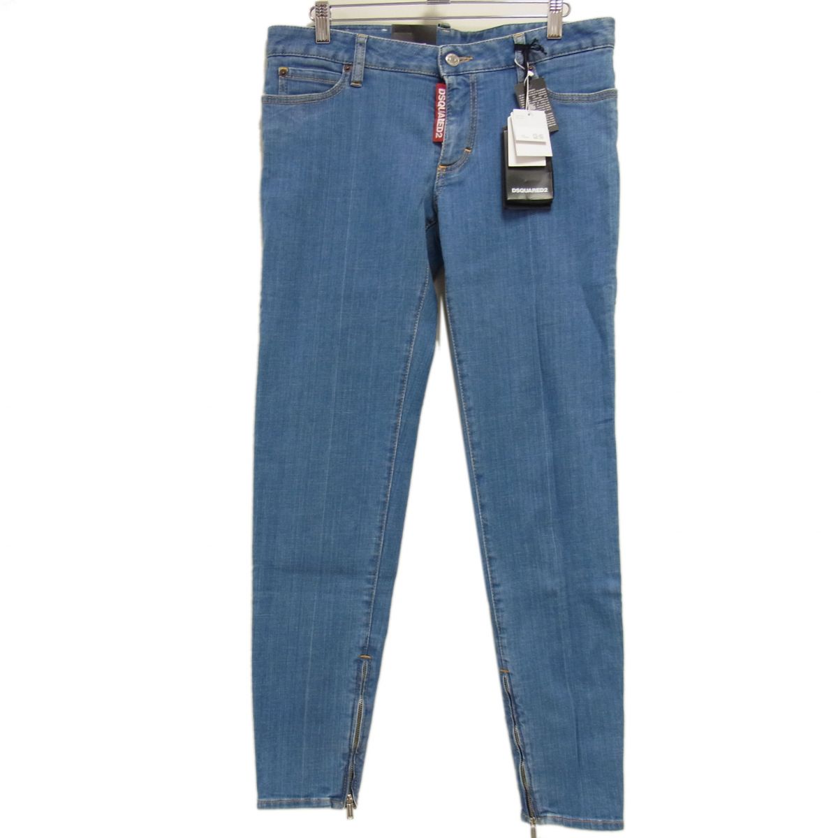 【未使用】 20AW ☆DSQUARED2 スキニー デニムパンツ ストレッチ USED加工 イタリア製 レディース 裾ジップ 17,963円