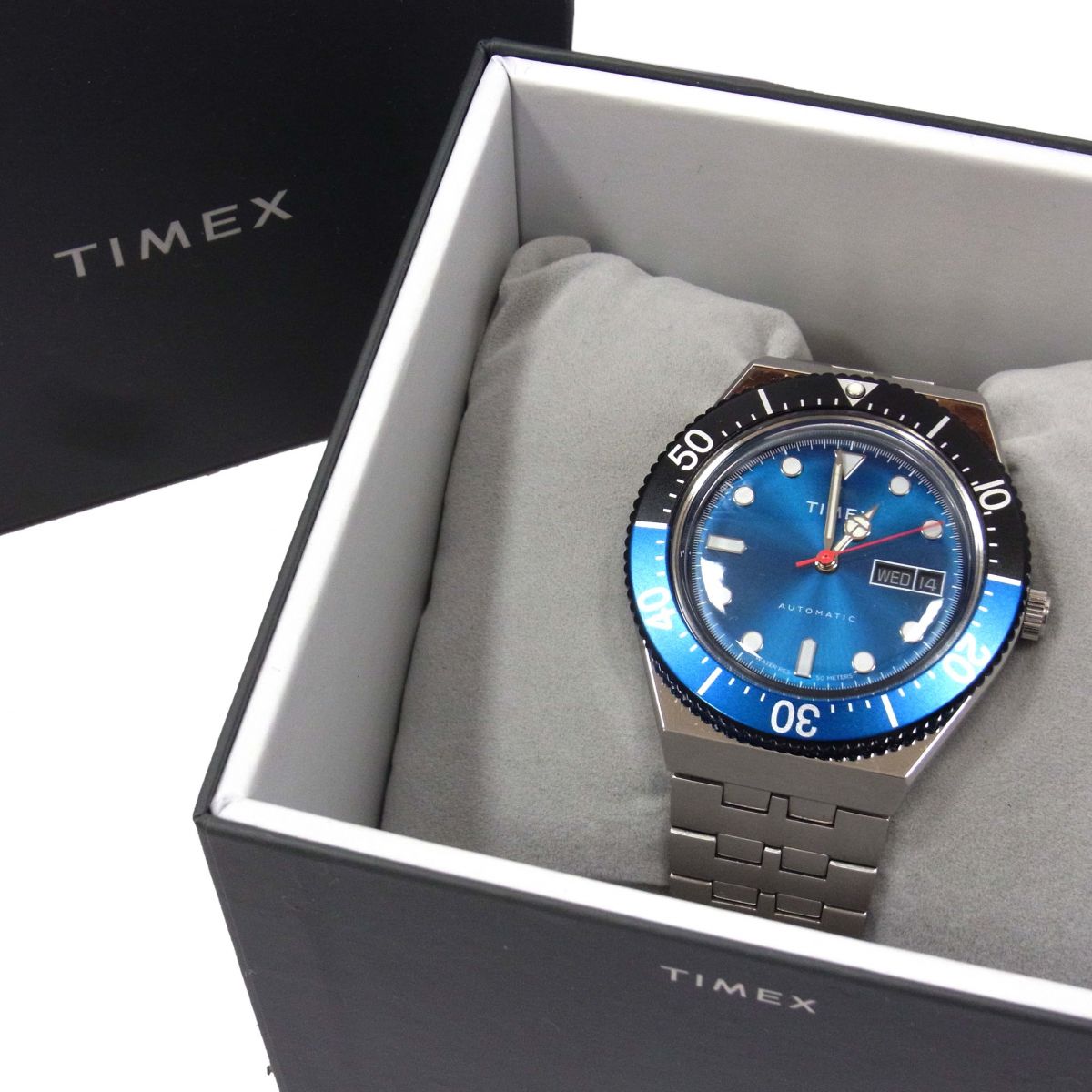 【中古】美品◆TIMEX タイメックス M79 オートマチック リンクブレスレット 腕時計 自動巻き メンズ