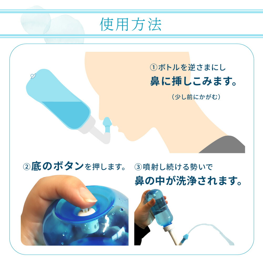 鼻洗浄器鼻腔洗浄器鼻洗浄ボトルノーズシャワ【4個セット】成人児童手動式ノズル2個アレルギー性鼻炎/慢性鼻炎/鼻うがい/風邪/花粉症対策300ML