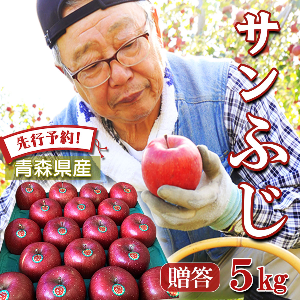 【ポイント2倍】【先行予約 贈答用】 りんご リンゴ 送料無料 林檎 ringo 2025年産 青森県産りんご ご家庭用 贈答用 サンふじ 5kg (約12玉～25玉前後) 産地直送 工藤農園 蜜入り ギフト 贈り物 ※ 訳あり りんご箱 りんごジュース