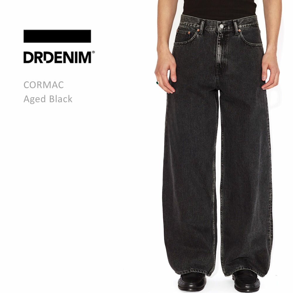 DR DENIM 御医者さんジーンズ CORMAC Baggy Aged Black メンズジーンズ 引っ切り無い うば車 黒いこと メンズ ズボン下 広広とした ジーンズ メンズデニム ゆったり 黒いことジーンズ dr denim
