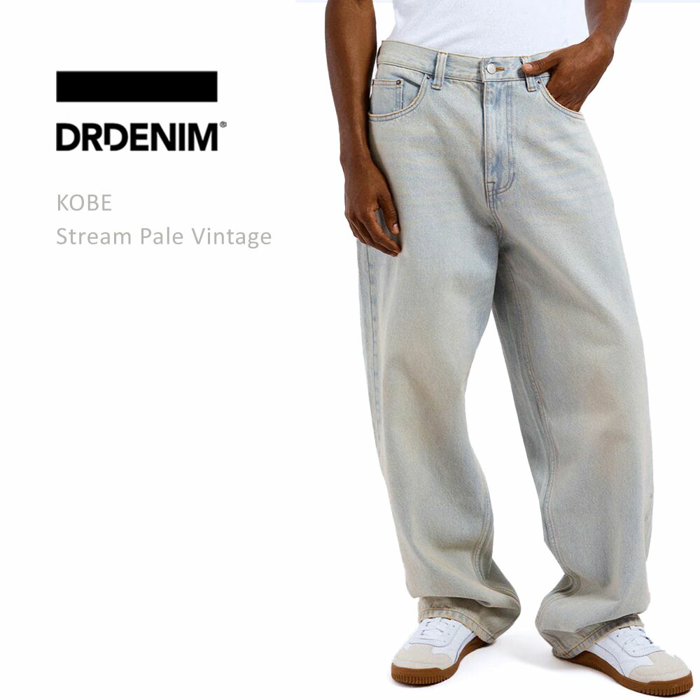 【SALE】 DR DENIM ドクターデニム KOBE Stream Pale Vintage ジーンズ メンズ ワイド パンツ ストレート バギーパンツ dr denim|BLUE ADDICT