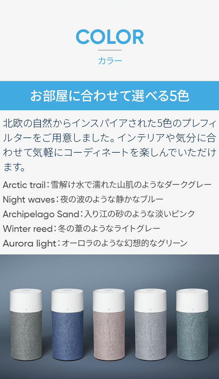 【楽天市場】ブルーエア 空気清浄機 Blue 3210 / Blue Pure 411 プレフィルター グリーン / オーロラライト