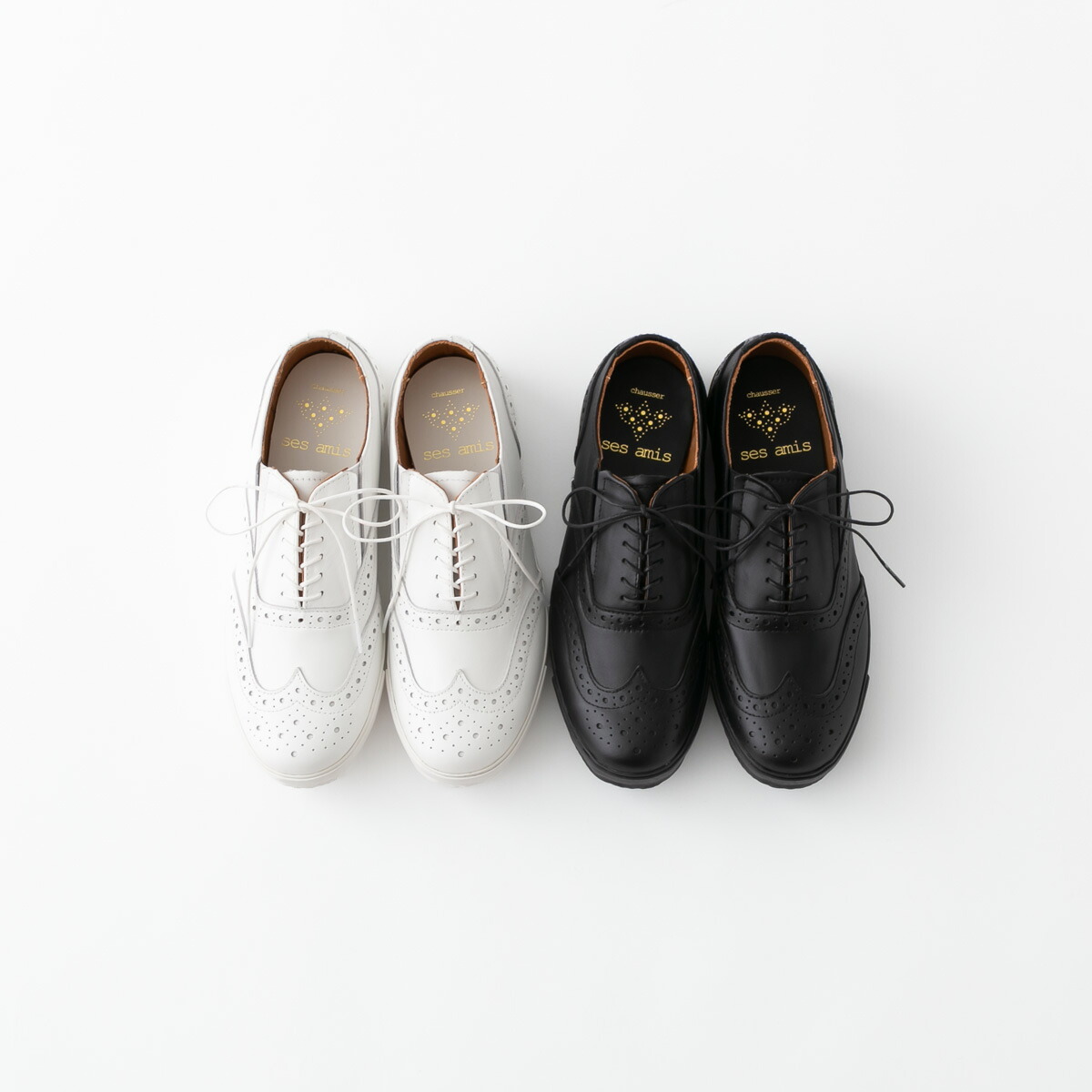 【クーポン対象外】ses amis セザミ LEATHER SNEAKERS レザー スニーカー 2色 SA-01｜bluebeat web store ブルービート 15,246円