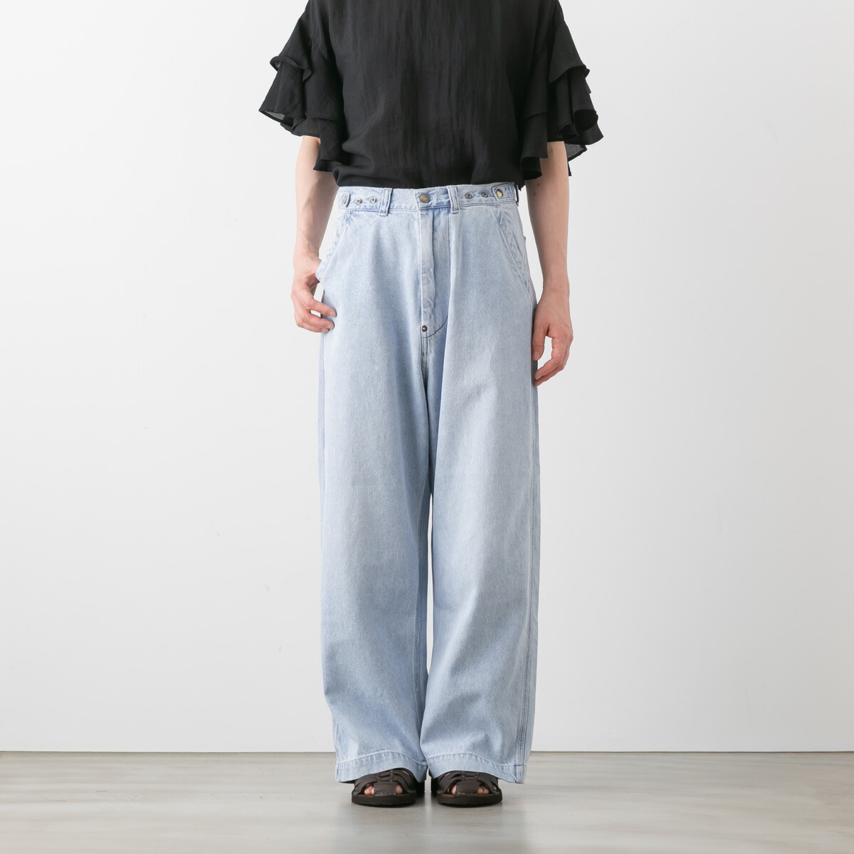 Ordinary fits オーディナリーフィッツ ベルパンツ BELL PANTS BLEACH 180BL-226｜bluebeat web store ブルービート