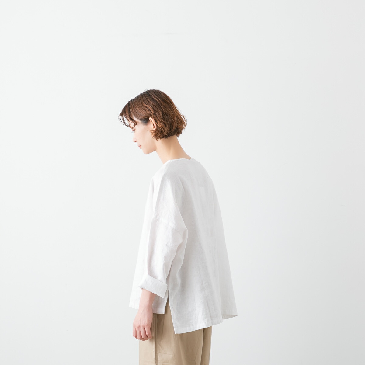 【500円クーポン配布中】(メール便OK) ＜br /＞TRAVAIL MANUEL トラバイユ マニュアル ＜br /＞タイディリネン ボートネック Tブラウス 3色 3010-51