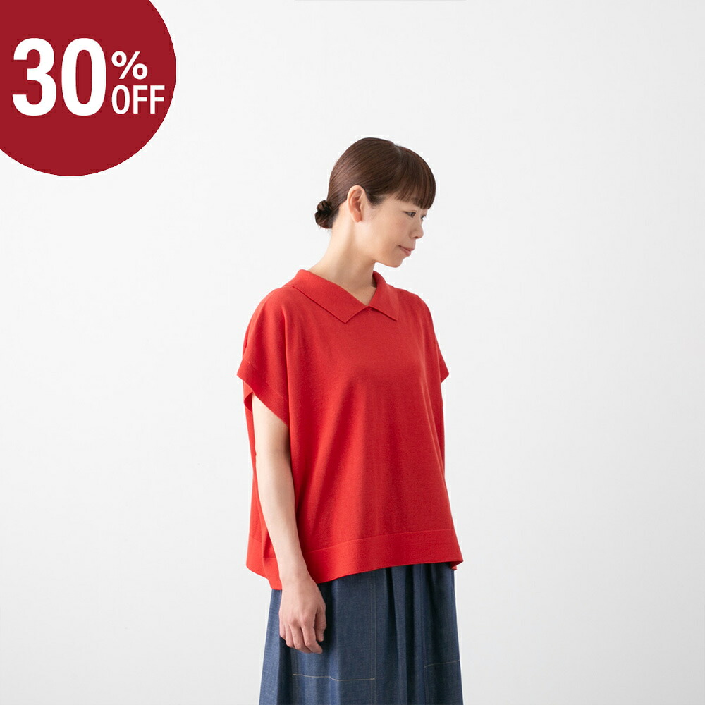 【30%OFF】(メール便OK) nicholson ＆ nicholson ニコルソン アンド ニコルソン ポロニット LILLY 4色｜bluebeat web store ブルービート 11,550円