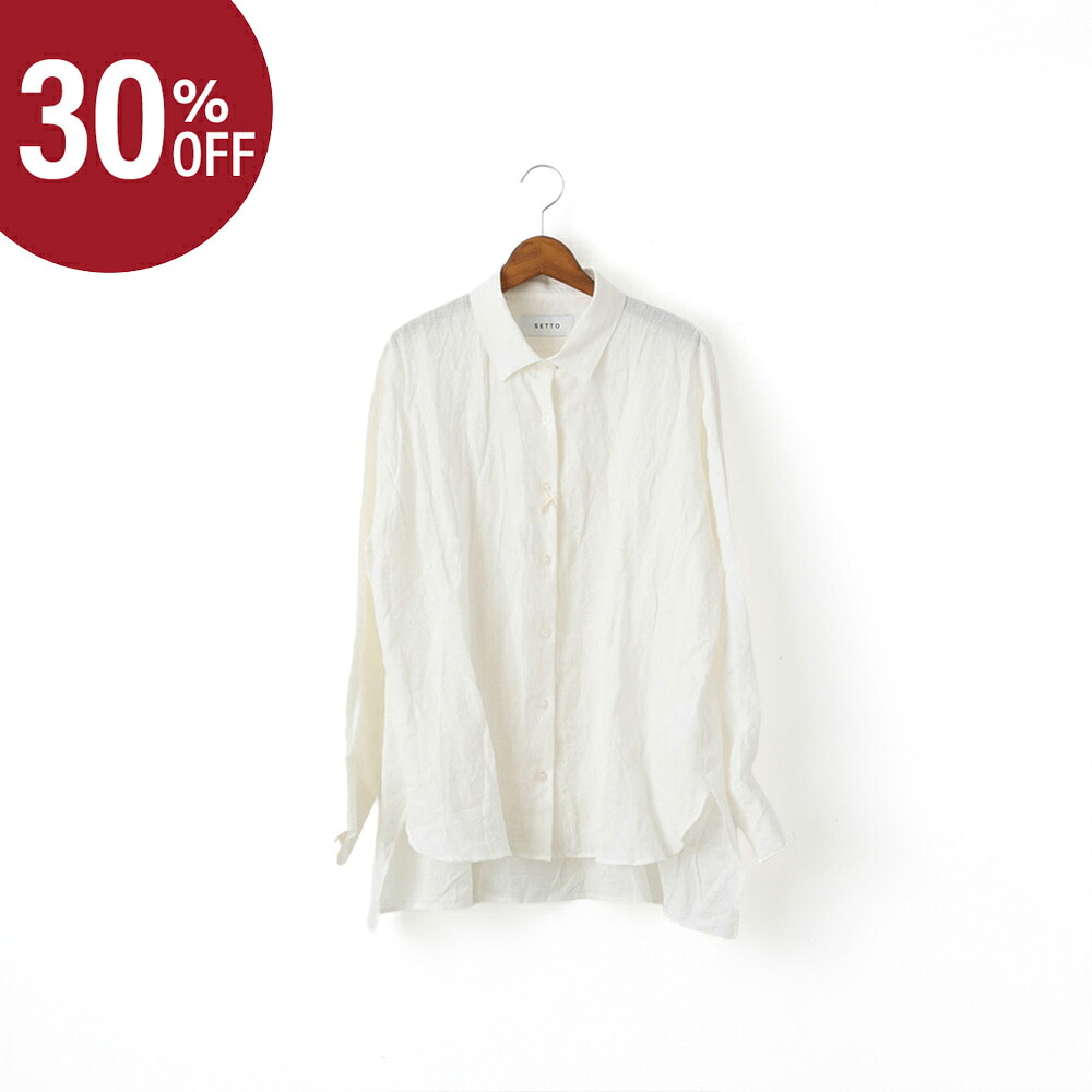 【30%OFF】(メール便OK) SETTO セット RELAC FLY SHIRT 長袖 リネン シャツ 4色 STLS0033｜bluebeat web store ブルービート