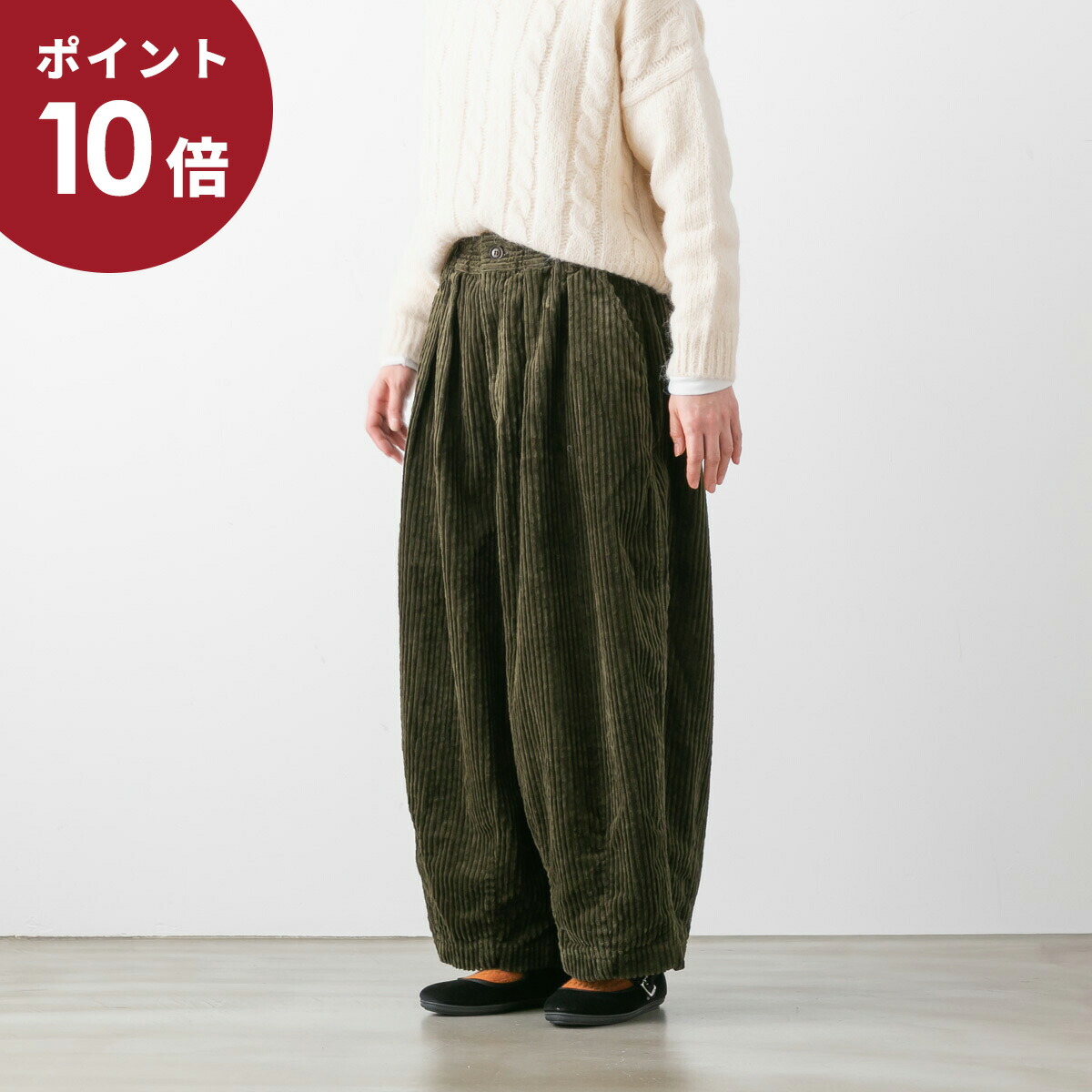 エディットクロージング　CORDUROY VINTAGE SLACKS ブラック 2025 Winter 最新作】Corduroy vintage slacks（コーデュロイ