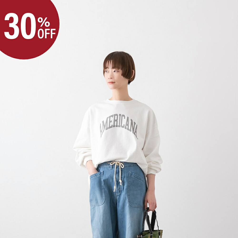【30%OFF】Americana アメリカーナ ＜br /＞USED加工 ロングスリーブ Tシャツ 4色 BRF-783A/1