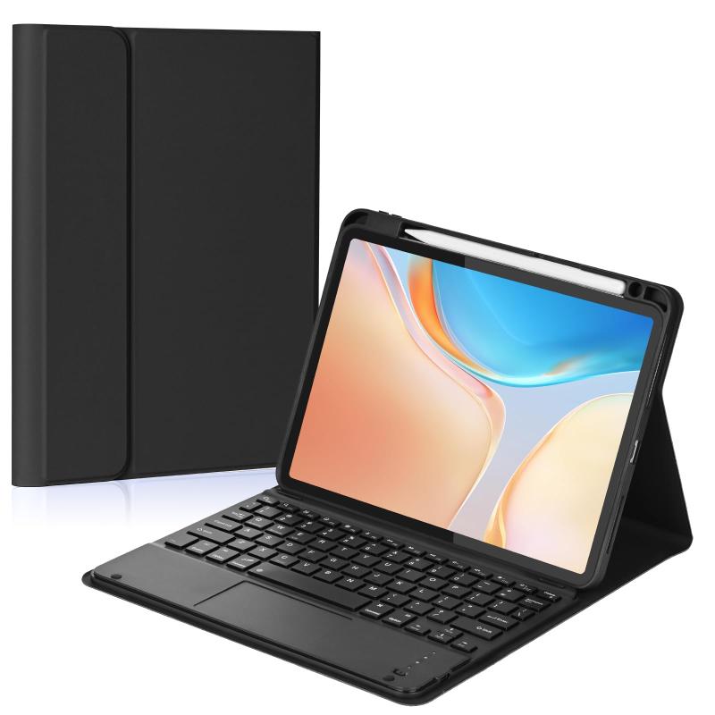 iPad Pro 11インチ (M5) 2025/ (M4) 2024 用キーボードケース タッチパッド搭載 上側ペンホルダー apple pencil充電対応 スタンド機能 全面保護 ブラック