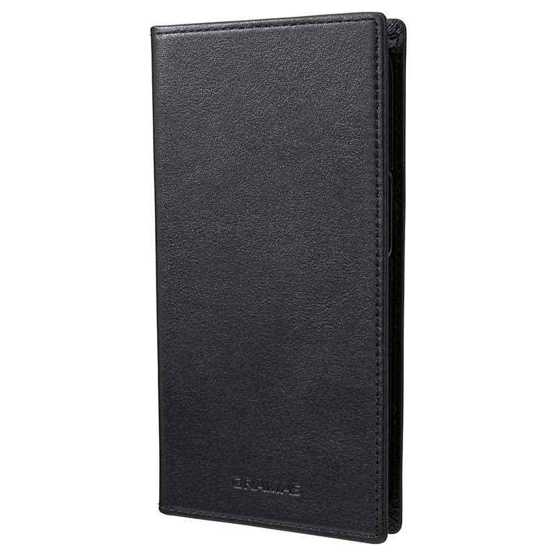 GRAMAS グラマス iPhone14用ケース アイフォン14用 手帳型ケース "G-FOLIO" 本革 イタリアンジェニュインレザー スマホケース フォリオケース|Blueberry