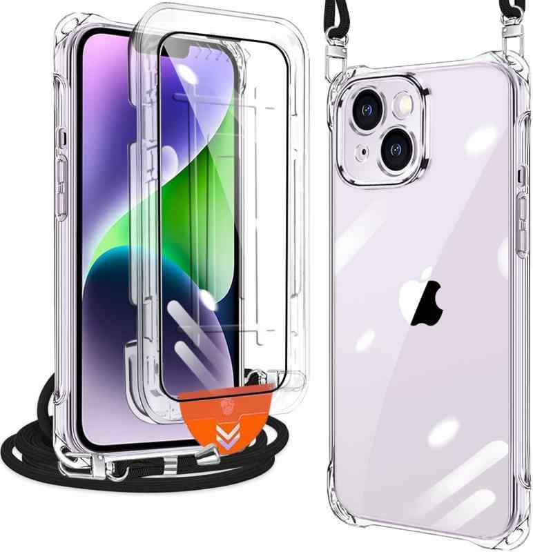 楽天市場】iPhone 14 ケース クリア 透明 ショルダー 調節可能 肩がけ