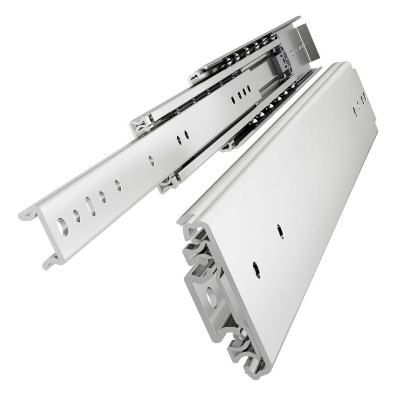 VADANIA 超重量用スライドレール 1400mm #A76 幅76mm/140kg耐荷重 3段フルエクステンション 産業用サイドマウントレール 左右1セット