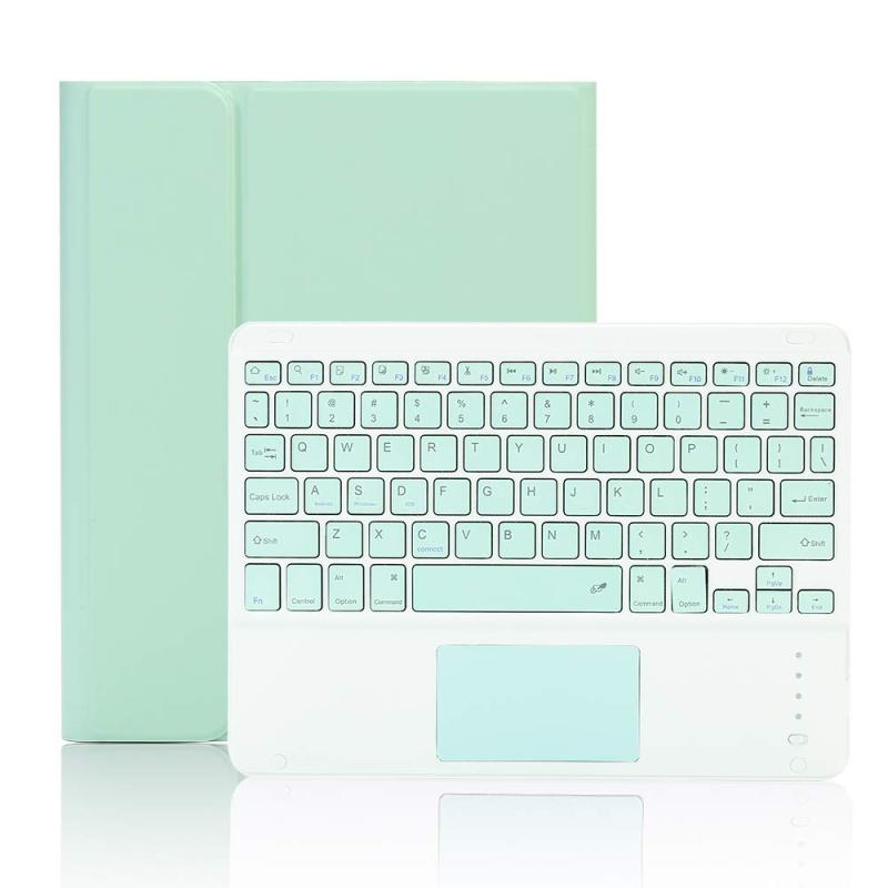 iPad Air 11インチ (M4) 2026/(M3) 2025/(M2) 2024 用キーボードケース iPad Air4/Air5兼用キーボードカバー タッチパッド搭載 apple pencil収納 スタンド機能 全面保護 ミントグリーン