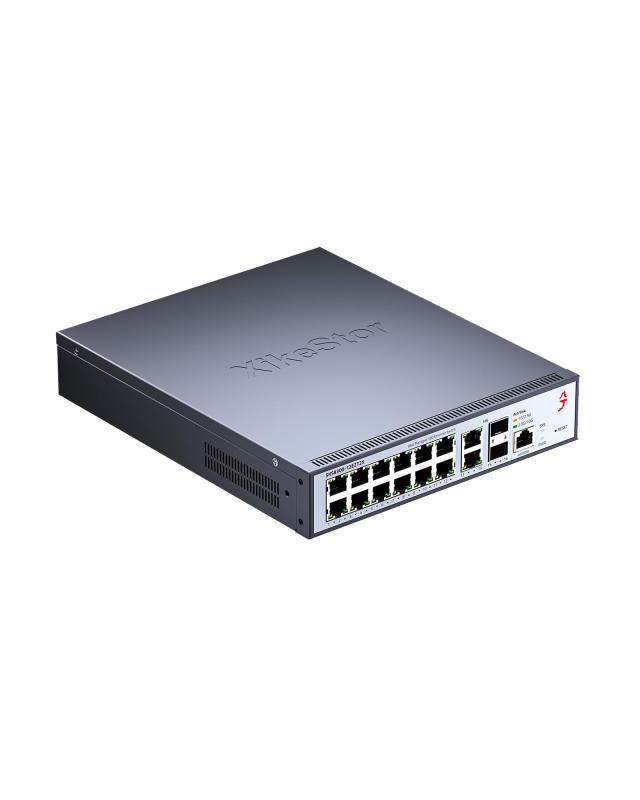 XikeStor座標軸3 マネージドスイッチ、12界面2.5G RJ45 + 2界面10G RJ45 + 2界面10G SFP+、140Gbpsスイッチング静電容量、Web/コマンドラインインターフェイス管理すること/静的伝達ルート/OSPF/BGP相応う、1U仕合わせマウント| S