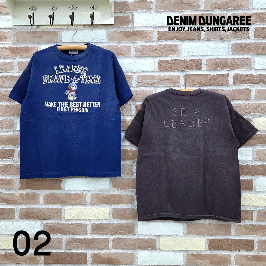 【P5倍★4/14 20:00～】DENIM DUNGAREE デニムダンガリー Tシャツ 服 ビンテージ テンジク PENNIE LEADER TEE 22620415 新作 ブランド レディース トップス プルオーバー 半袖 プリント 刺繍 ロゴ かわいい おしゃれ ペンギン 綿 100% コットン 2026 春 夏 春夏