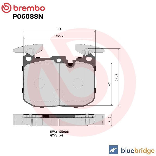 低ダスト BREMBO BMW 1シリーズ F20 フロント ブレーキパッド 34106799805 34106859067 34106866072 34106878878 34112464195