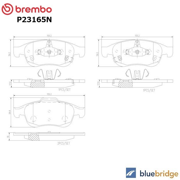 低ダスト BREMBO フィアット 500X 1.4L フロント ブレーキパッド 77367213 77367369 77368048