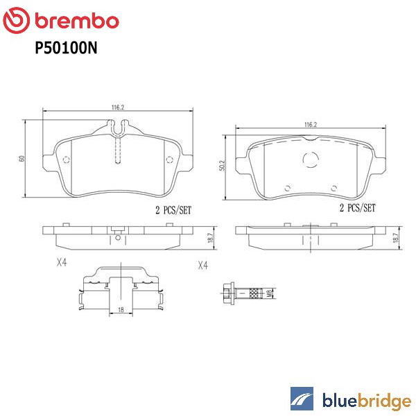 低ダスト BREMBO ベンツ Mクラス W166 ML350 4マチック 166057 リア ブレーキパッド 0064204020 0064204120 0074208220 0074208320