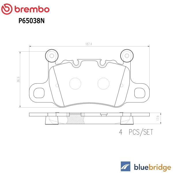 低ダスト BREMBO ポルシェ 911 ターボ 991型 リア ブレーキパッド 971698451B 971698451J 971698451P