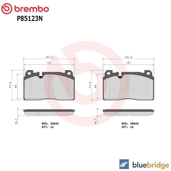 BREMBO ポルシェ アウディ フロントブレーキパッド 低ダスト 95B698151AM 95B698151F 9A769815100 8R0698151AA