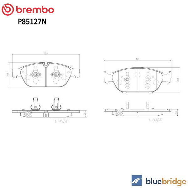 BREMBO 低ダスト アウディ A6 C7系 フロントブレーキパッド 4G0698151B 4G0698151G 4G0698151M 4G0698151R