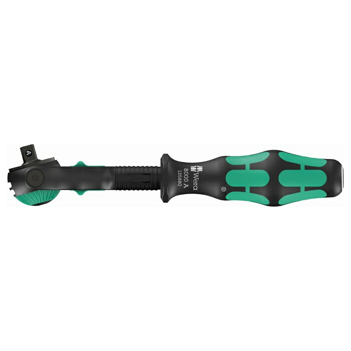 Wera ヴェラ 1/4\"チクロップラチェットハンドル ブラックエディション 黒 8000 A Zyklop Speed Black Edition 1/4\" 全長152.0（05135880001）