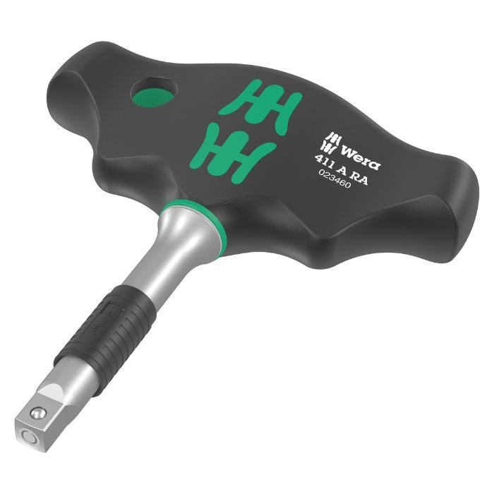 Wera ヴェラ T型手持ち部分 アダプタ１番ウッド ラチェット役立つこと付き添い人  411 A RA Adapter 1/4\
