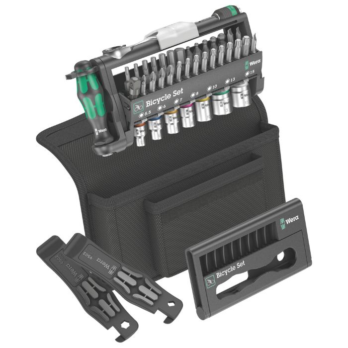 Wera ヴェラ 銀輪用ビットラチェットセット 納める合財袋付き添い人  Bicycle Set_3（05004172001）