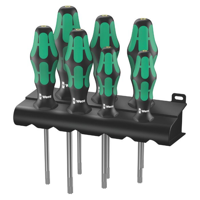 Wera ヴェラ HFトルクスドライバーセット 本組 367/7 HF Rack TORX Screwdriver Set 7 pieces ラック付き（05223161001）｜BLUECOLOUR店