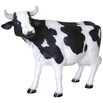代引不可-アニマルビッグフィギュアシリーズ【ウシ（乳牛）・小さな乳牛Ｅ】ウシ cow（等身大フィギュア）送料別途見積｜ブルーヘブン