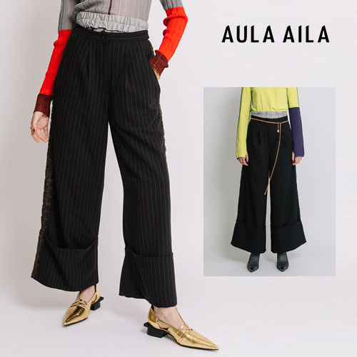 楽天市場】AULA AILA アウラアイラ デニムコンビネーションワイド 