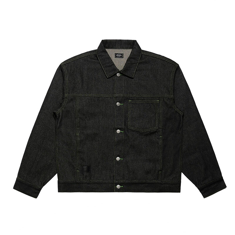 チアーズ Cheers デニムジャケット アウター リジットデニム 生デニム ブラック M-XLサイズ メンズ (R) DENIM JACKET -BLACK-|Blue in Green