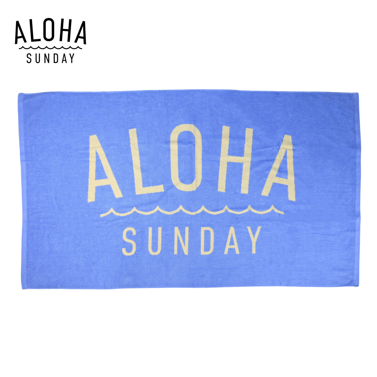 【楽天市場】ALOHA SUNDAY アロハサンデー ビーチタオル メンズ/レディース ブルー OS AS8005【バスタオル タオル 海 ...