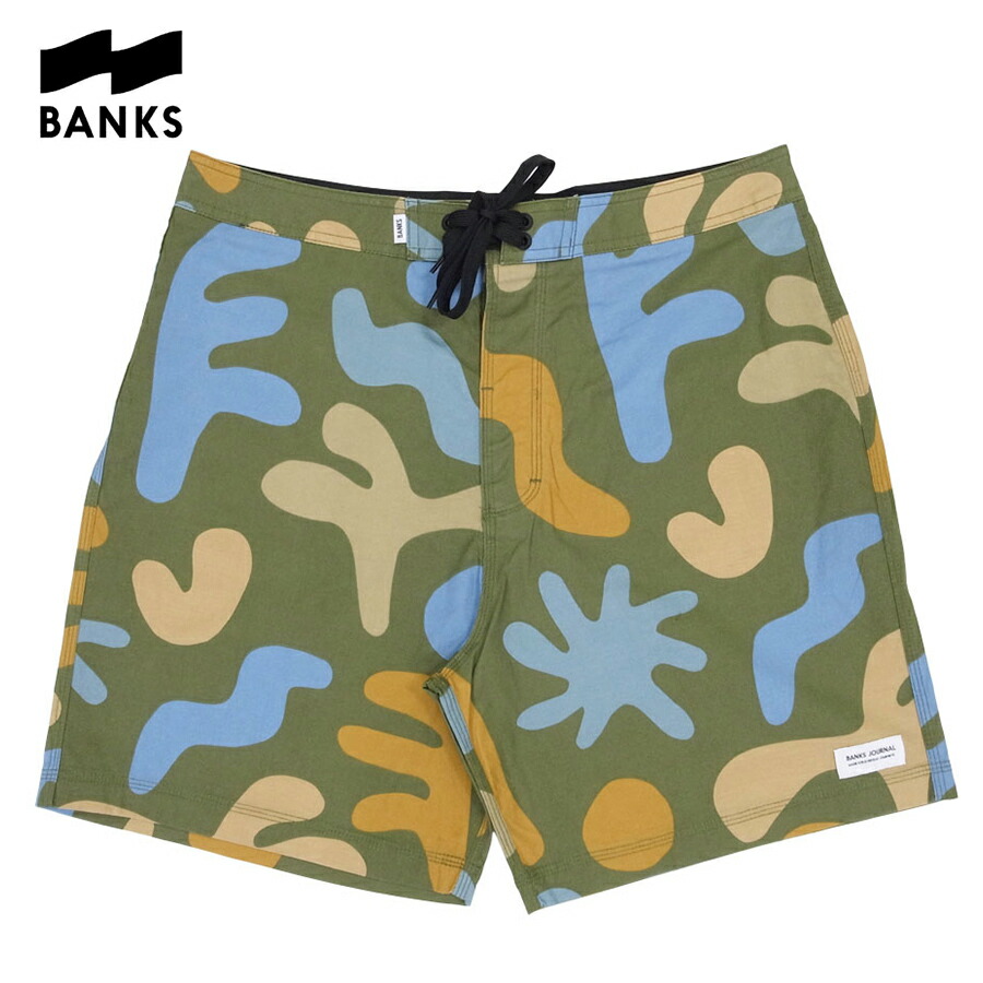 流行に 楽天市場 Banks バンクス Ventura Board Short Pant メンズ 迷彩 30 34 Bs0173 Ooo ショートパンツ ショーツ ボードショーツ 水着 海パン 海 水陸 街履きトランクス ボーダー サーフ系 サーフィン サーフ サーフファッション ブランド 緑 カーキ 迷彩柄