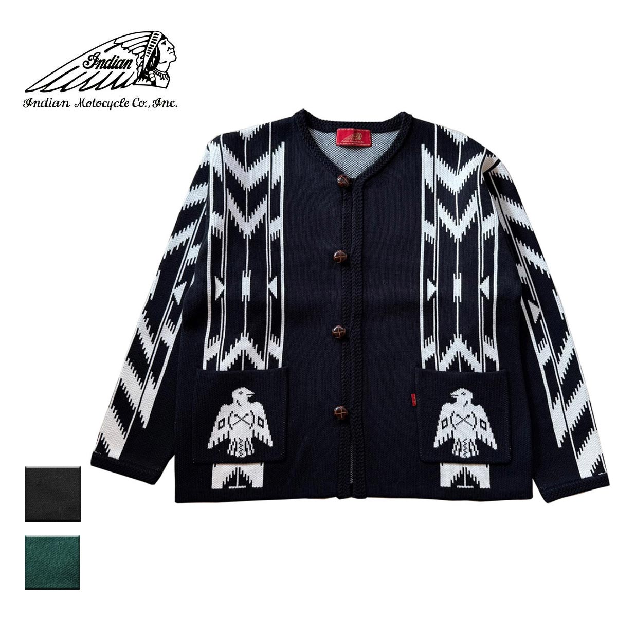 楽天市場】【送料無料】 Indian インディアン W-Jacquard Zip-up