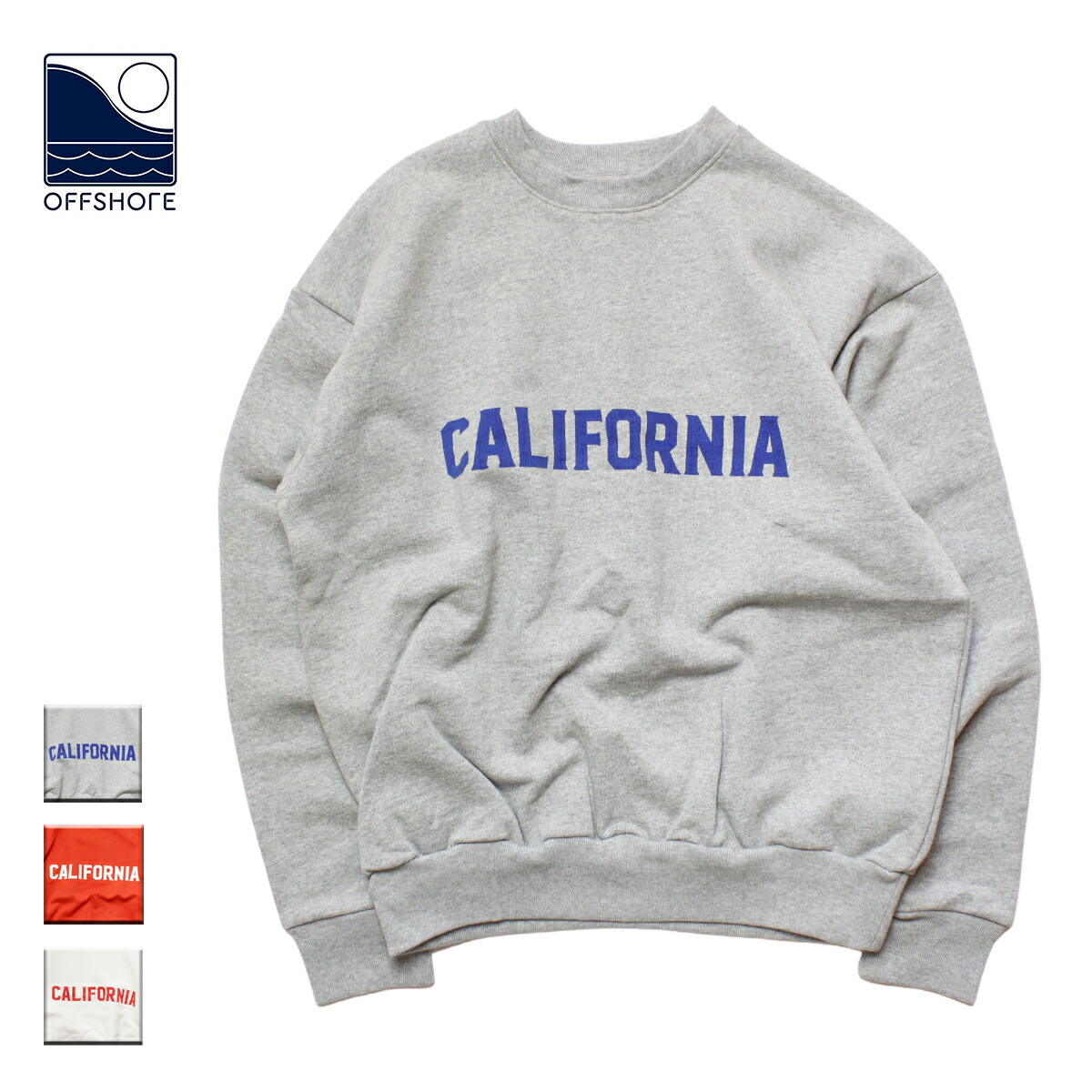 100 本物保証 Offshore オフショア California Crew Neck メンズ レディース グレー オレンジ ホワイト S Xl Os 1sw 001 トレーナー スウェット スエット カリフォルニア Ca カジュアル ブランド サーフ サーフブランド 白 無料長期保証 Beta Citymeble Com