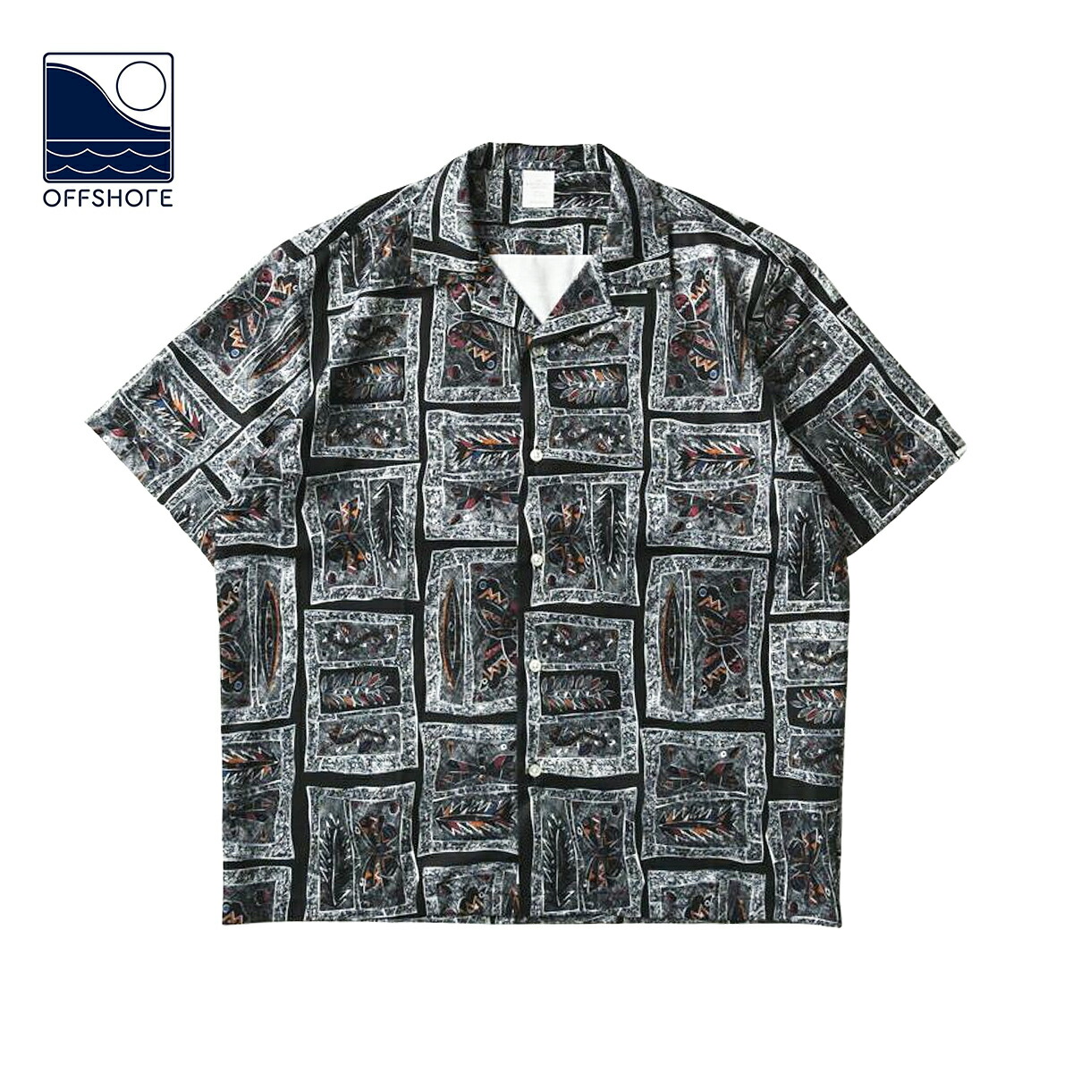 楽天市場 Offshore オフショア 90s Archive Print Shirts メンズ ブラック S Xl Os 2sh 003 シャツ 半袖 オープンカラーシャツ 総柄 柄 幾何学柄 グラフィック カジュアル おしゃれ ブランド サーフ サーフブランド 黒 Blueism